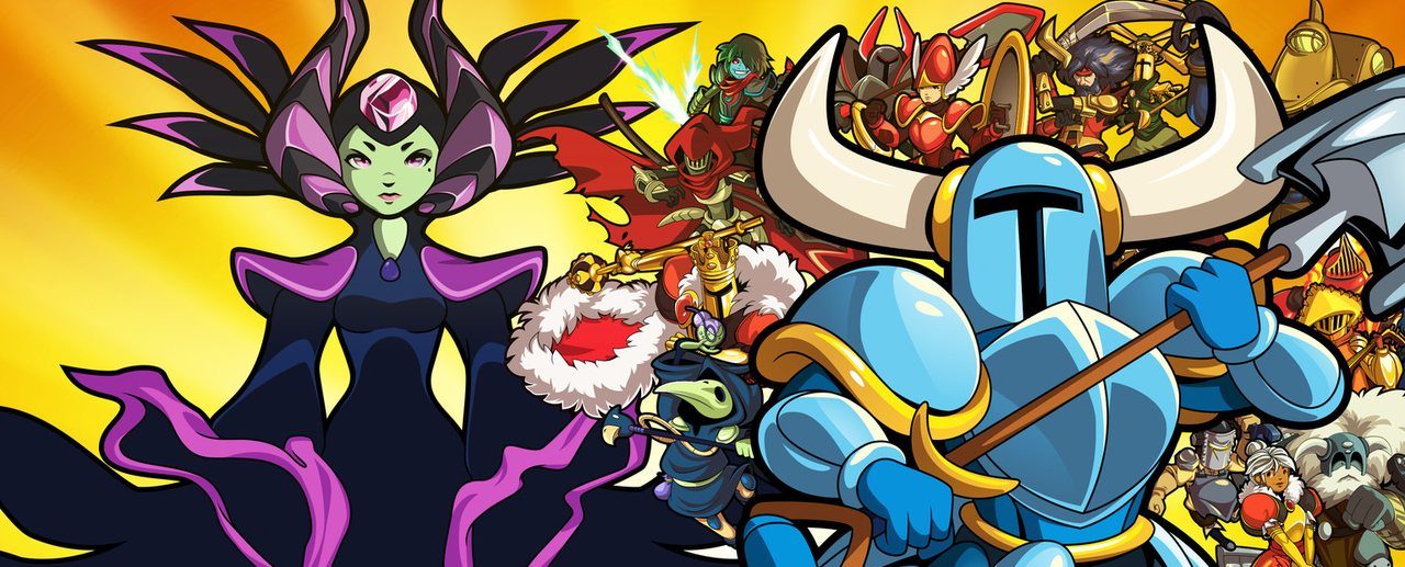 Shovel Knight: Treasure Trove key art with the blue-armored hero
