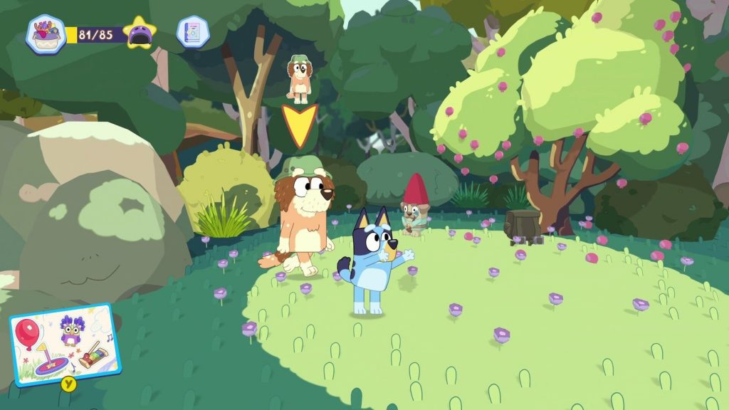 Bluey: The Videogame screenshot of Bluey and family in their home