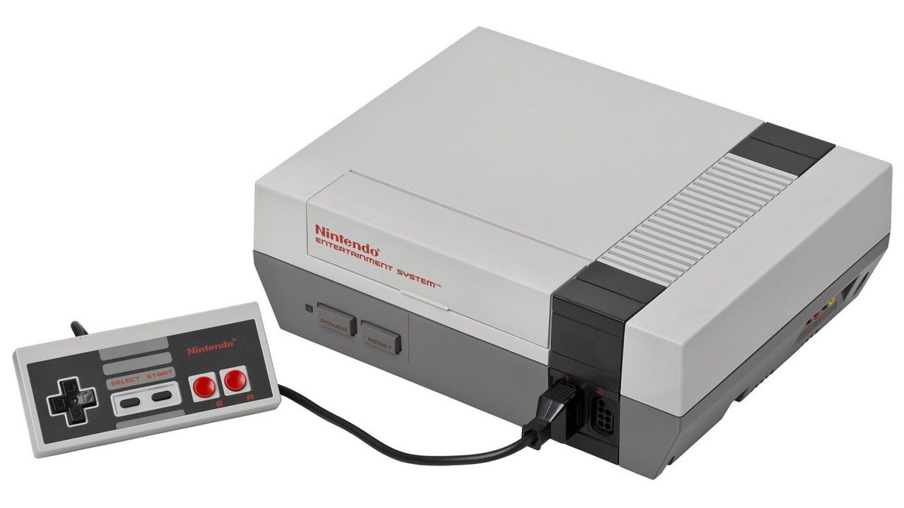 Nintendo Entertainment System console with controller