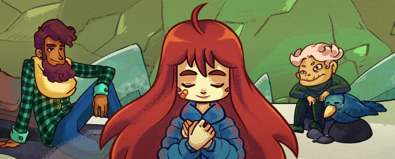 Celeste key art showing Madeline climbing the mountain